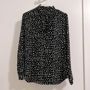 Banana Republic Front Tie Button Down Blouse Size XS